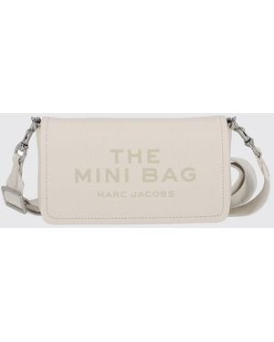 Marc Jacobs The Mini Bag Hammered Leather Mini Crossbody Bag - Natural
