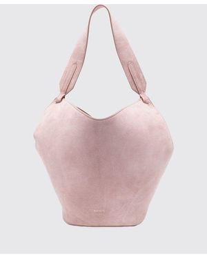 KHAITE Lotus Suede Bag - Pink
