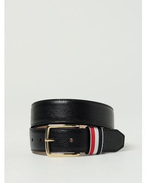 Thom Browne Grained Leather Belt - Black