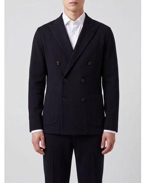 Lardini Zweireihiger Blazer Aus Reiner Schurwolle Mit Steigendem Revers - Blau