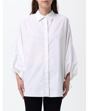 MEIMEIJ Cotton Poplin Shirt With Back Cut-Out Detail - White