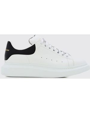 McQueen Oversized Leather Trainers - White
