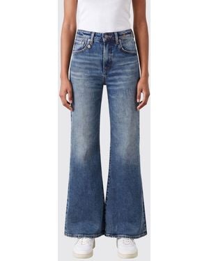 R13 Joan Jeans Mit Ausgestelltem Bein Aus Baumwolldenim Mit Mittlerer Taille - Blau