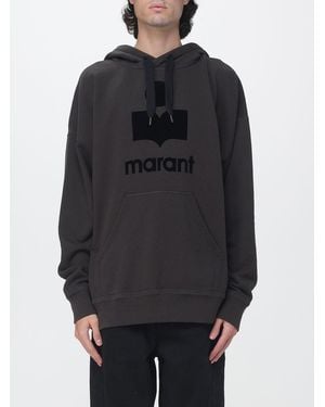 Isabel Marant Sudadera Con Capucha Relaxed Fit De Algodón Con Logo En Contraste - Gris