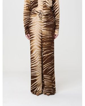Just Cavalli Printed Twill Palazzo Pants - Natural