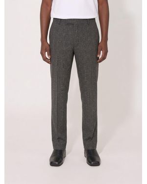 McQueen Prince Of Wales Wool Tailored Pants - Gray