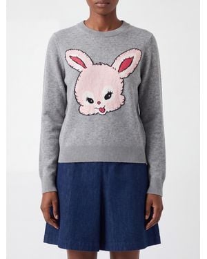 Essentiel Antwerp Jersey De Mezcla De Lana Y Cachemira Con Estampado Gráfico - Gris