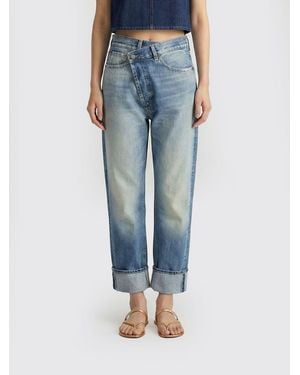 R13 Cropped Denim Jeans - Blue