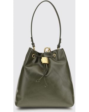 Balmain Calf Leather Bucket Backpack - Green
