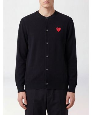 COMME DES GARÇONS PLAY Comme Des GarÇ Ons Play Wool Cardigan With Logo - Blue