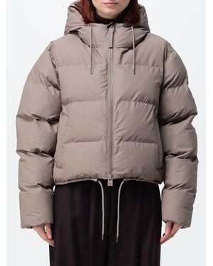 Rains Kurze Wasserdichte Steppjacke Von Aus Recyceltem Funktionsstoff - Grau