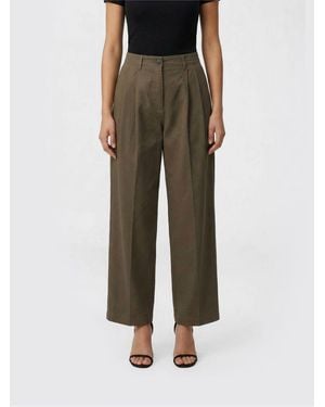 TOTEME Cotton Palazzo Trousers - Green