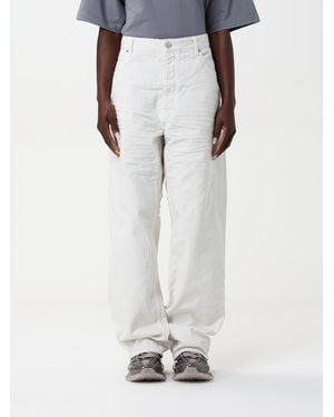Balenciaga Highwaisted Straight Leg Jeans - White