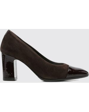 CAREL PARIS Rosana Suede Court Shoes With Patent Leather Toe - Black