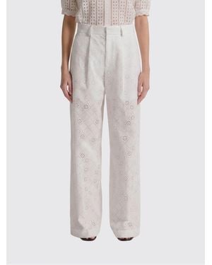 Alberta Ferretti Sangallo Straight Trousers - White