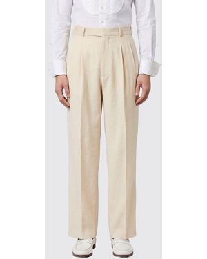 Bode Pantalon De Costume En Mélange De Lin - Neutre