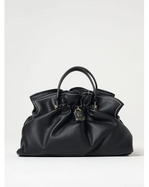 ERMANNO SCERVINO black leather FAUBOURG LARGE Shoulder Bag