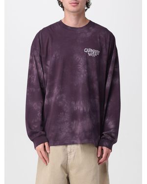 Carhartt Printed Organic Cotton Crewneck Sweatshirt - Purple