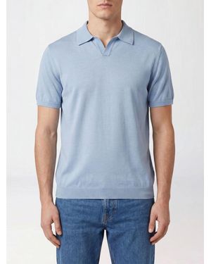People Of Shibuya Wool Knit Polo Shirt - Blue