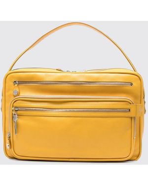 Acne Studios Bolso De Hombro Camero De Piel De Becerro Con Correa - Amarillo
