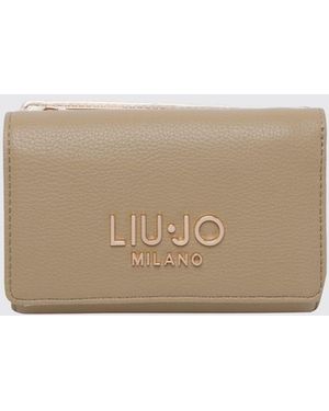 Liu Jo Grained Faux Leather Wallet - Natural