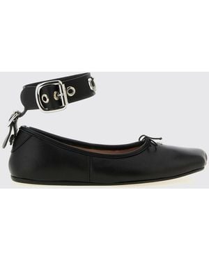 Vivienne Westwood Leather Bardot Ballerinas - White