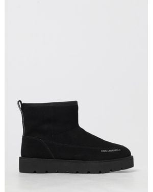 KARL LAGERFELD Thermo Mns Suede Ankle Boots - Black