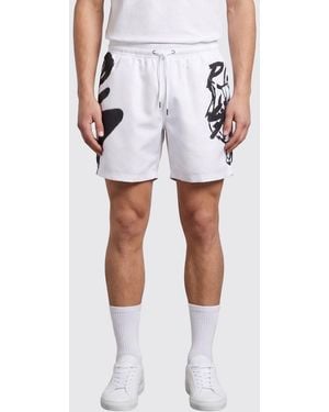Philipp Plein Stretch Technical Fabric Jogging Shorts - White