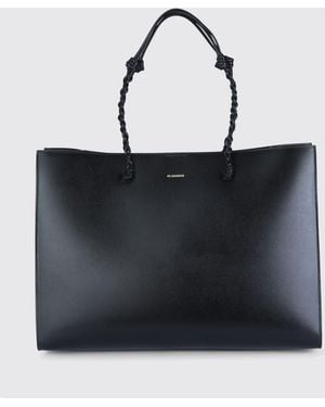 Jil Sander Tangle Leather Bag - Black