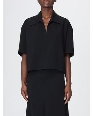 Jil Sander Viscose Polo Shirt - Black