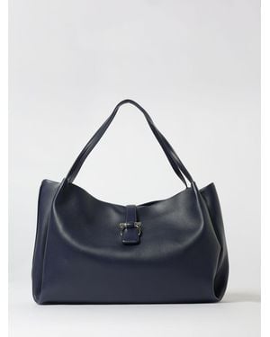 Ferragamo Shopping M Pelle Con Gancio - Blu