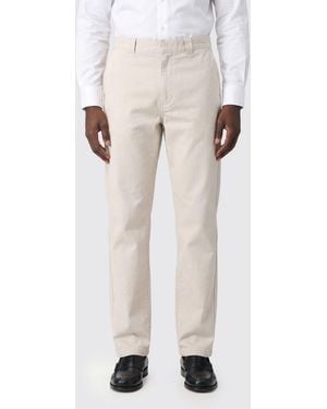 Aspesi Straight-Leg Cotton Chino Pants With Mid-Rise Waist - Natural