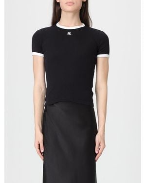 Courreges CourrÈ Ges Cotton T-Shirt - Black