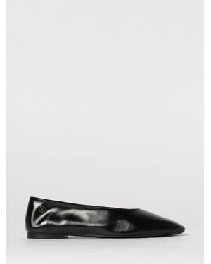 Saint Laurent Sao Leather Ballerinas - White