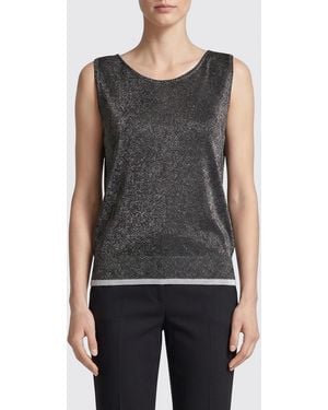 Roberto Collina Basic Lurex Top - Blue