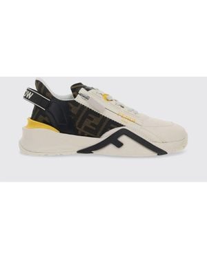 Fendi Ff Flow Mid-Top Trainers - White
