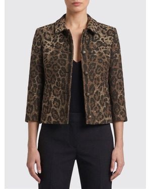 Dolce & Gabbana Dolce &Amp Gabbana Animal Print Virgin Wool Jacket - Black