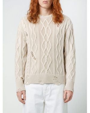 CAMPERLAB Cotton Crewneck Jumper With Ribbed Cuffs And Hem - White