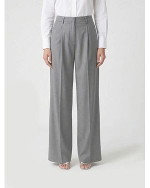 Giorgio Armani Silk Palazzo Trousers - Grey