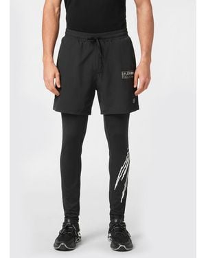 Philipp Plein Stretch Technical Fabric Track Trousers - Black