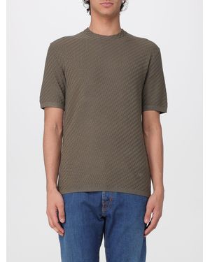 Emporio Armani Viscose Blend Crewneck Jumper - Grey