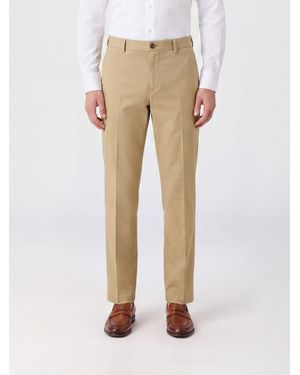 A.P.C. Dylan Straight Fit Cotton Chino Pants With Mid-Rise Waist - Natural