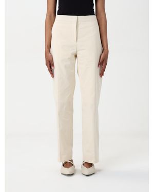 Jil Sander Straight Leg Cotton Pants - Natural