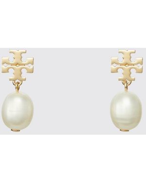 Tory Burch Moondance Pearl Drop Earrings - White