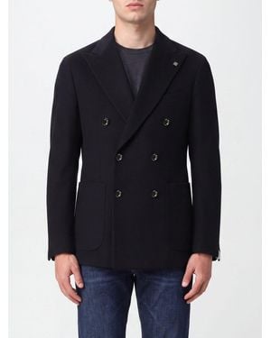 Tagliatore Slim Fit Double-Breasted Blazer - Blue