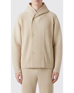 Homme Plissé Issey Miyake Pleated Cardigan - Natural