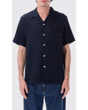 Portuguese Flannel Striped Cotton Shirt - Blue