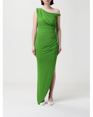 Elisabetta Franchi Crêpe Jersey Asymmetric Dress - Green