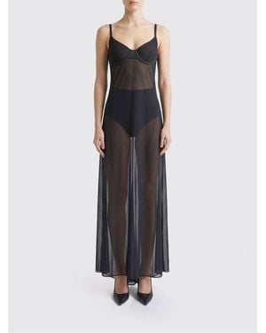 Balenciaga Transparent Slip Dress - Black