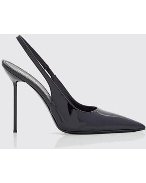 Paris Texas Lidia Patent Leather Slingback Pumps With High Heel - White
